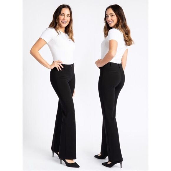 Betabrand Black Bootcut Dress Pant Yoga Pant medium - Picture 1 of 5